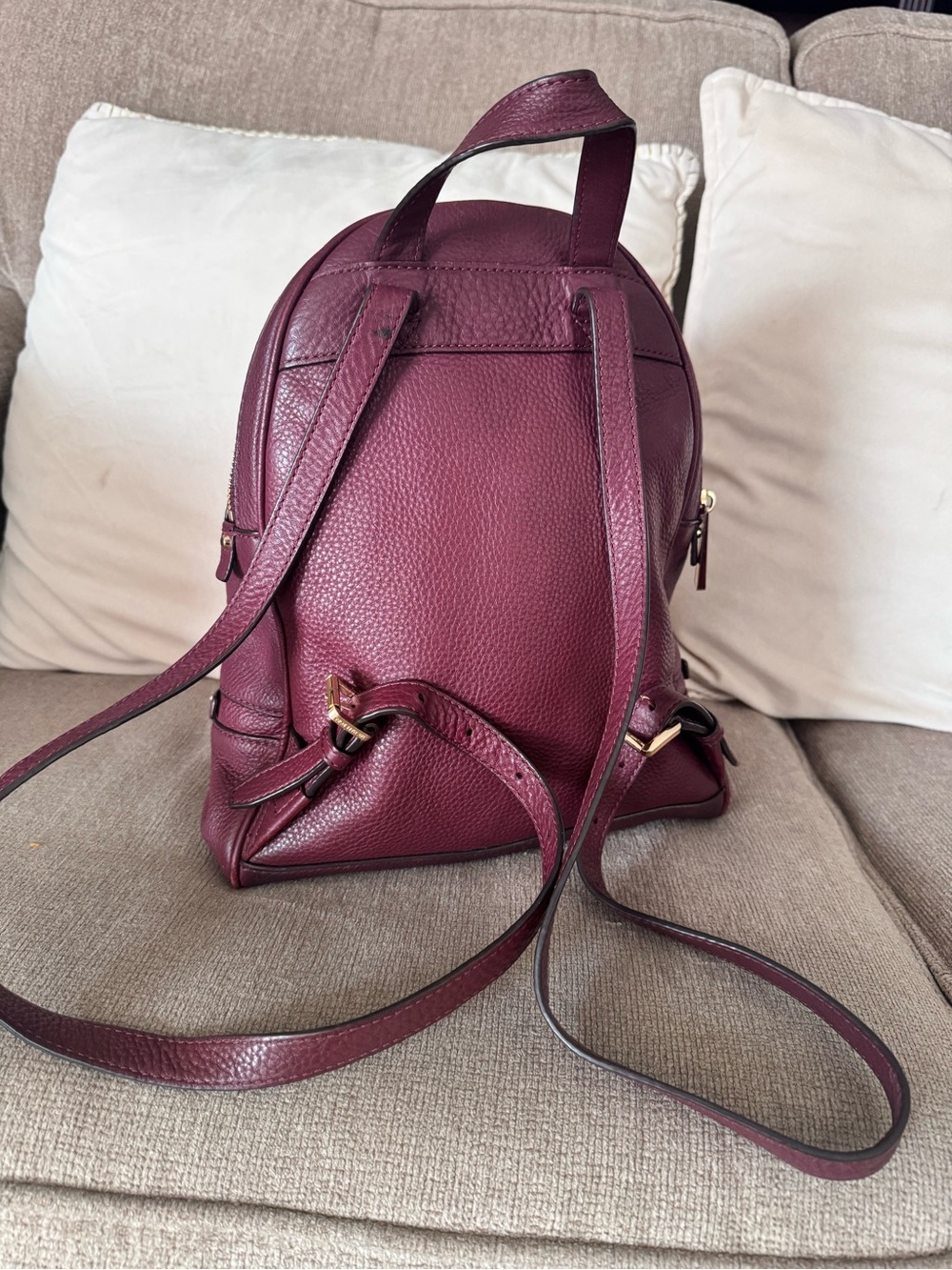 MICHAEL KORS Plum Leather Medium Backpack - Picture 2 of 10
